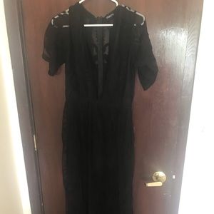 Black lace romper/ jump suit